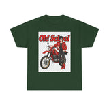 T-Shirt unisex en coton épais - Old School HONDA - Impression face Avant & Arrière