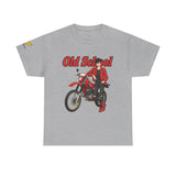 T-Shirt unisex en coton épais - Old School HONDA - Impression faces Avant & Arrière & Épaule droite