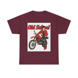 T-Shirt unisex en coton épais - Old School HONDA - Impression face Avant & Arrière