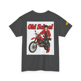T-Shirt unisex en coton épais - Old School HONDA - Impression faces Avant & Arrière & Épaule droite