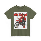 T-Shirt unisex en coton épais - Old School HONDA - Impression face Avant & Arrière