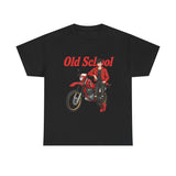 T-Shirt unisex en coton épais - Old School HONDA - Impression face Avant