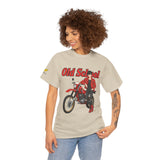 T-Shirt unisex en coton épais - Old School HONDA - Impression faces Avant & Arrière & Épaule droite