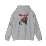 Sweatshirt à capuche unisex - Old School HONDA - Impression face Arrière & Épaule gauche