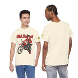 T-Shirt unisex en coton épais - Old School HONDA - Impression face Avant & Épaule gauche