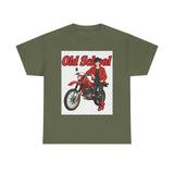 T-Shirt unisex en coton épais - Old School HONDA - Impression face Avant & Arrière