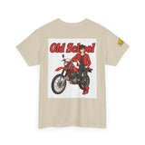 T-Shirt unisex en coton épais - Old School HONDA - Impression faces Avant & Arrière & Épaule droite