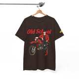T-Shirt unisex en coton épais - Old School HONDA - Impression face Avant & Épaule gauche