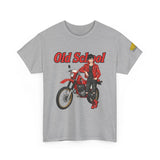 T-Shirt unisex en coton épais - Old School HONDA - Impression face Avant & Épaule gauche