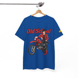 T-Shirt unisex en coton épais - Old School HONDA - Impression face Avant & Épaule gauche