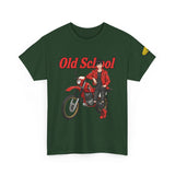 T-Shirt unisex en coton épais - Old School HONDA - Impression face Avant & Épaule gauche