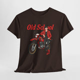 T-Shirt unisex en coton épais - Old School HONDA - Impression face Avant