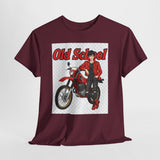 T-Shirt unisex en coton épais - Old School HONDA - Impression face Avant & Arrière