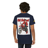 T-Shirt unisex en coton épais - Old School HONDA - Impression faces Avant & Arrière & Épaule droite