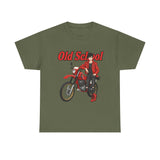T-Shirt unisex en coton épais - Old School HONDA - Impression face Avant