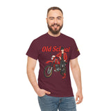T-Shirt unisex en coton épais - Old School HONDA - Impression face Avant & Épaule gauche