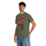 T-Shirt unisex en coton épais - Old School HONDA - Impression face Avant
