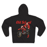 Sweatshirt unisex à capuche & Fermeture éclair - Old School HONDA - Impression face Arrière