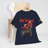 T-Shirt unisex en coton épais - Old School HONDA - Impression face Avant & Épaule gauche