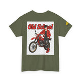 T-Shirt unisex en coton épais - Old School HONDA - Impression faces Avant & Arrière & Épaule droite