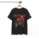 T-Shirt unisex en coton épais - Old School HONDA - Impression face Avant & Épaule gauche