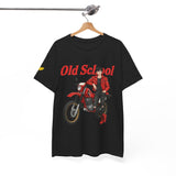 T-Shirt unisex en coton épais - Old School HONDA - Impression faces Avant & Arrière & Épaule droite