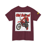 T-Shirt unisex en coton épais - Old School HONDA - Impression faces Avant & Arrière & Épaule droite