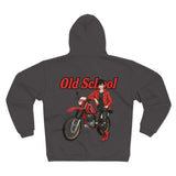 Sweatshirt unisex à capuche & Fermeture éclair - Old School HONDA - Impression face Arrière