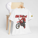 T-Shirt unisex en coton épais - Old School HONDA - Impression face Avant & Épaule gauche