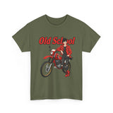 T-Shirt unisex en coton épais - Old School HONDA - Impression face Avant