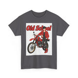 T-Shirt unisex en coton épais - Old School HONDA - Impression face Avant & Arrière