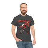 T-Shirt unisex en coton épais - Old School HONDA - Impression face Avant & Épaule gauche