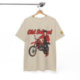 T-Shirt unisex en coton épais - Old School HONDA - Impression face Avant & Épaule gauche