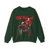Sweatshirt unisex en coton épais - Old School HONDA - Impression face Avant