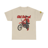 T-Shirt unisex en coton épais - Old School HONDA - Impression face Avant & Épaule gauche