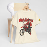 T-Shirt unisex en coton épais - Old School HONDA - Impression face Avant & Épaule gauche
