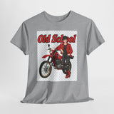 T-Shirt unisex en coton épais - Old School HONDA - Impression face Avant & Arrière