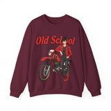 Sweatshirt unisex en coton épais - Old School HONDA - Impression face Avant