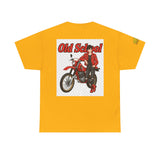 T-Shirt unisex en coton épais - Old School HONDA - Impression faces Avant & Arrière & Épaule droite