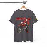 T-Shirt unisex en coton épais - Old School HONDA - Impression face Avant & Épaule gauche