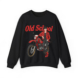Sweatshirt unisex en coton épais - Old School HONDA - Impression face Avant