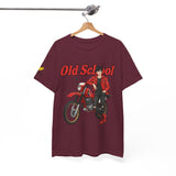 T-Shirt unisex en coton épais - Old School HONDA - Impression faces Avant & Arrière & Épaule droite
