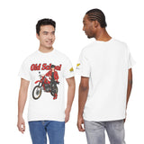 T-Shirt unisex en coton épais - Old School HONDA - Impression face Avant & Épaule gauche