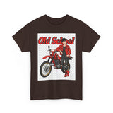 T-Shirt unisex en coton épais - Old School HONDA - Impression face Avant & Arrière