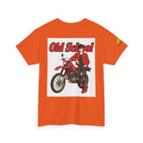T-Shirt unisex en coton épais - Old School HONDA - Impression faces Avant & Arrière & Épaule droite
