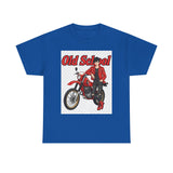 T-Shirt unisex en coton épais - Old School HONDA - Impression face Avant & Arrière