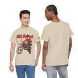 T-Shirt unisex en coton épais - Old School HONDA - Impression face Avant & Épaule gauche