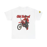T-Shirt unisex en coton épais - Old School HONDA - Impression face Avant & Épaule gauche