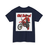 T-Shirt unisex en coton épais - Old School HONDA - Impression face Avant & Arrière