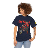 T-Shirt unisex en coton épais - Old School HONDA - Impression face Avant & Épaule gauche